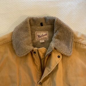 Woolrich Men's Brown Field Jacket with Sherpa Collar